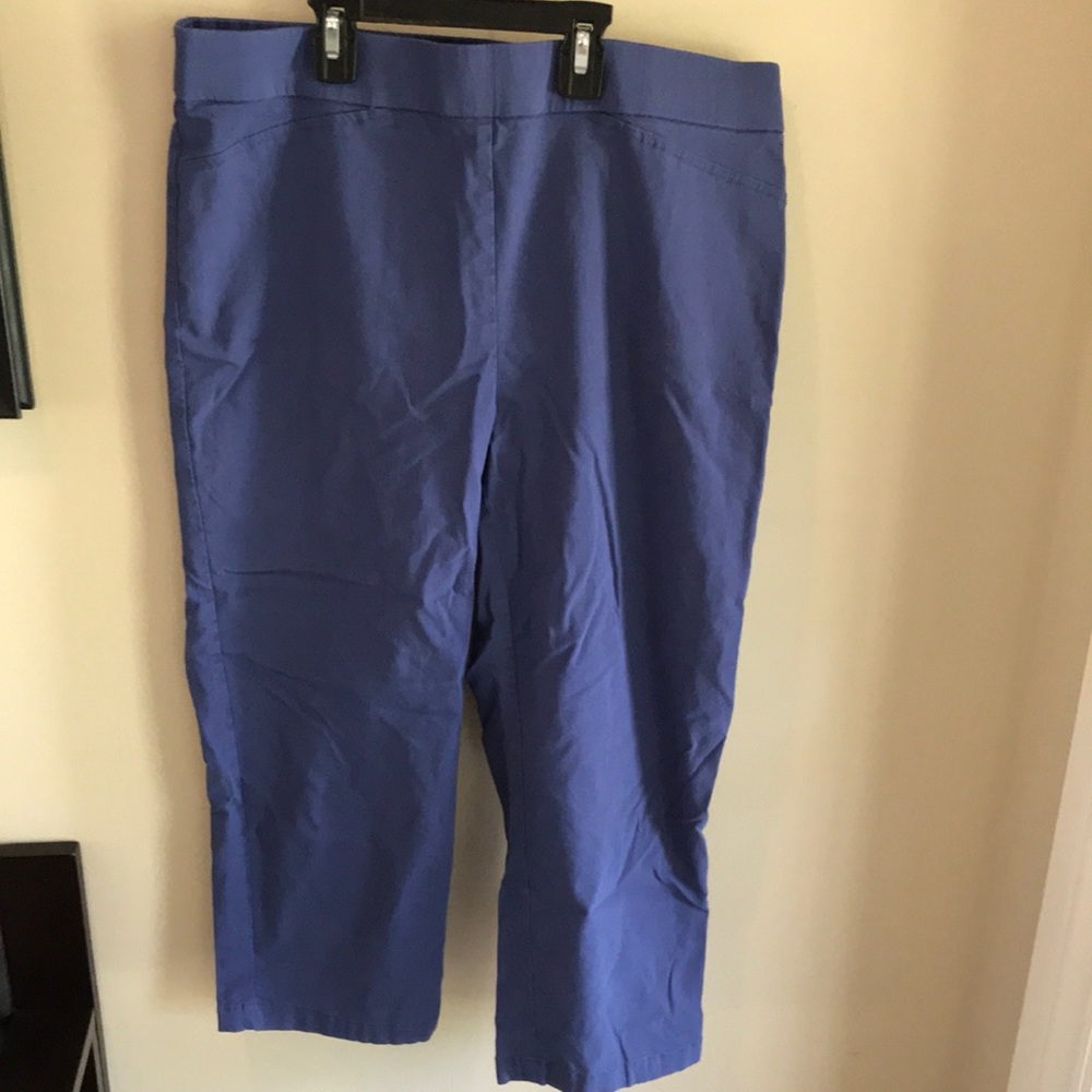 💕HP💕 EUC women’s capris - Nue Options federal blue - some stretch size 16